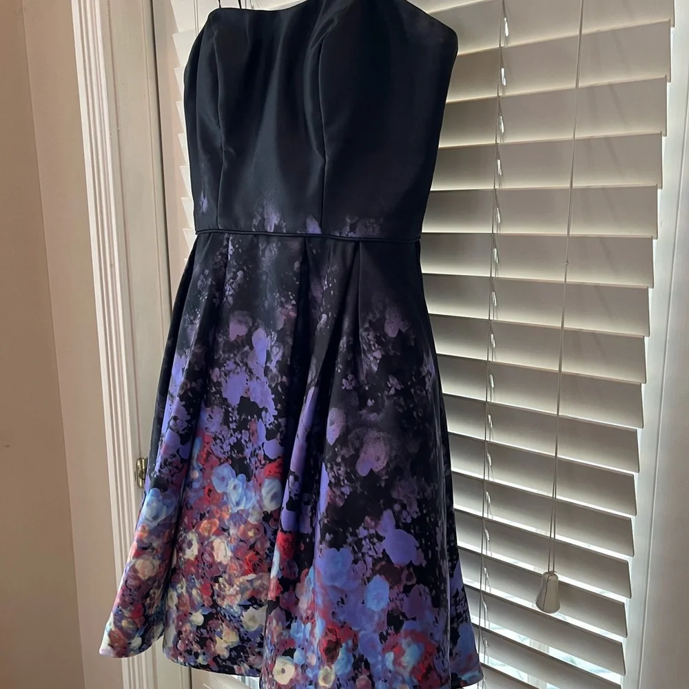 Beautiful, special event dress. Strapless Betsy &Adam corseted/floral skirt, 4 - Picture 3 of 10